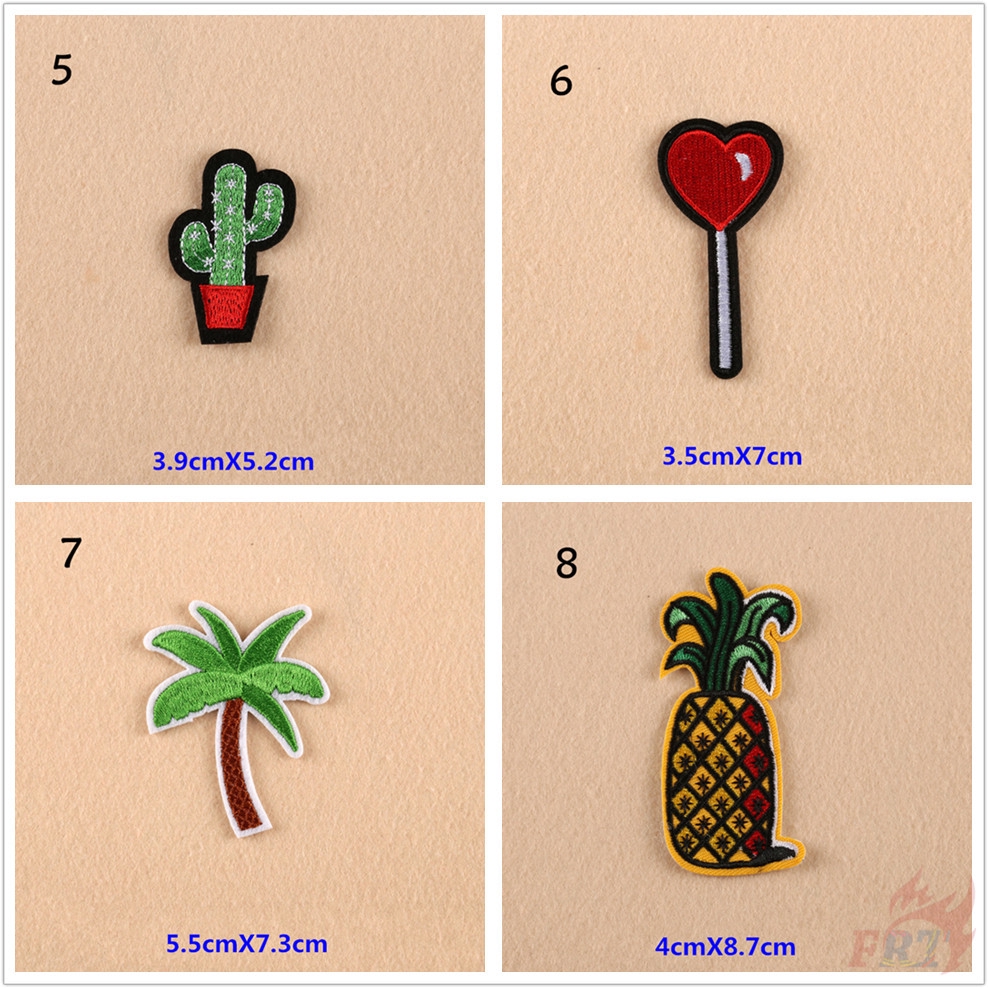 Miếng dán quần áo hình thêu chữ（☸ Plants - Fruits Patch ☸）