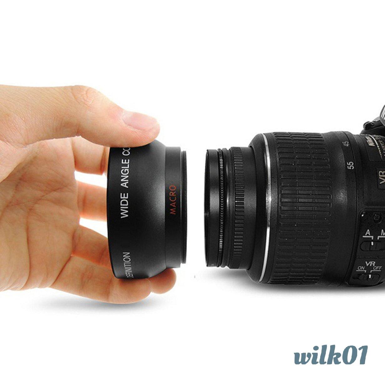 Thấu Kính Macro Góc Rộng 52mm 0.45 X Cho Nikon D3200 D3100 D5200 D5100 Wilk01