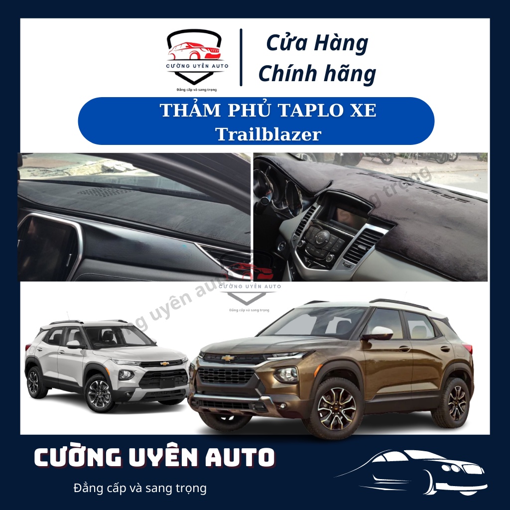 Thảm taplo Trailblazer bằng lông Cừu 3 lớp hoặc Da Cacbon