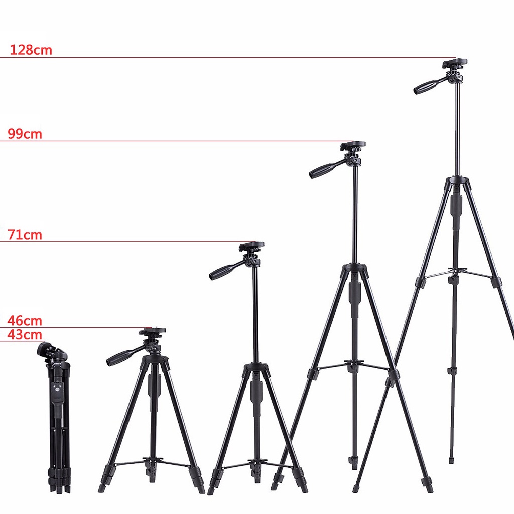 Chân tripod YunFeng 3388 kèm remote bluetooth - Giá đỡ 3 chân chuyên dụng cho máy ảnh, điện thoại, DSRL