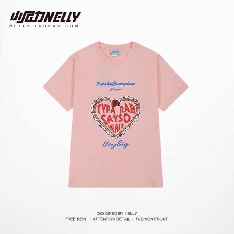 Áo phông nelly heybig sale (có sẵn) trái tim sayso wait
