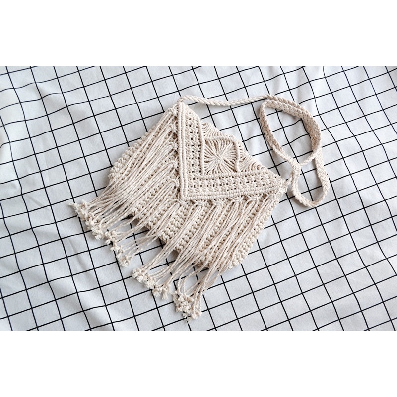 Túi đan thừng macrame