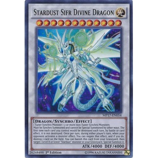 Thẻ bài Yugioh - TCG - Stardust Sifr Divine Dragon / MP17-EN054'