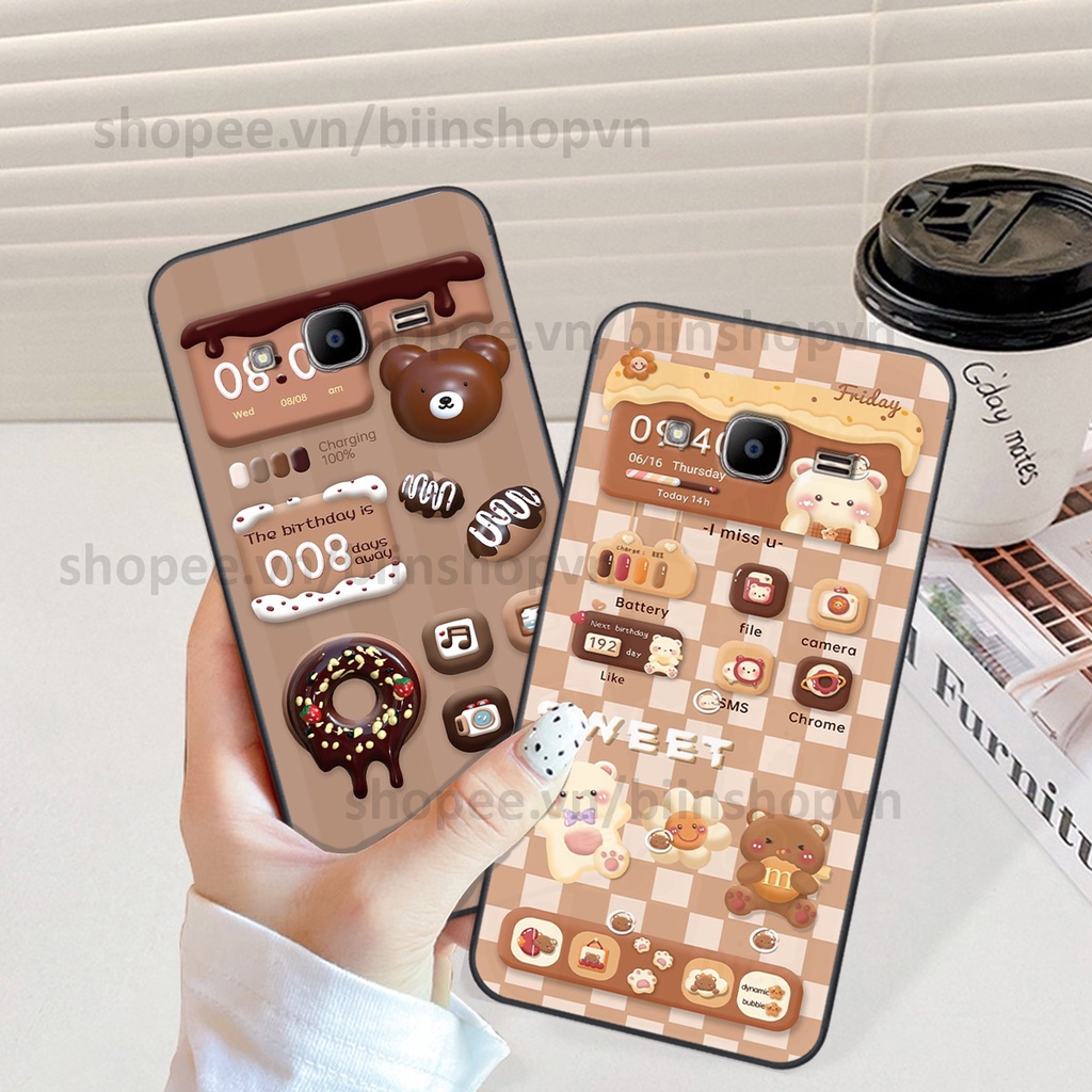 Ốp Samsung J2 Prime in hình gấu chocolate kẹo ngọt siêu đẹp siêu xinh