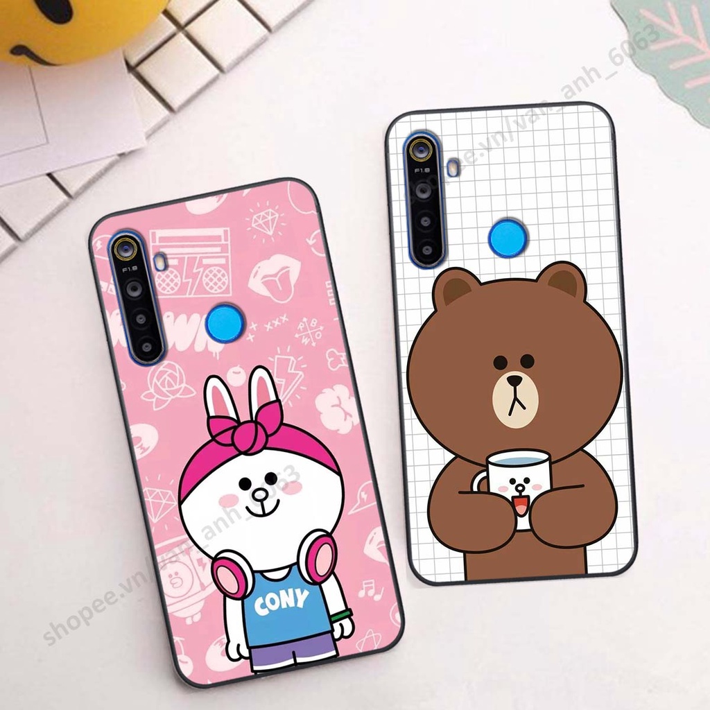 Ốp Realme 5 / 5 Pro / C3 hình thỏ, gấu đáng yêu dễ thương, ốp lưng điện thoại realme viền dẻo giá rẻ