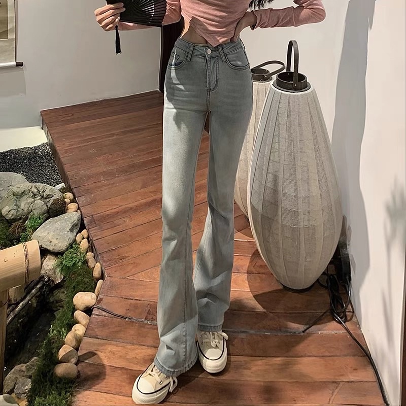 QUẦN JEANS ỐNG LOE, QUẦN JEANS LƯNG CAO YUMMY - Q1