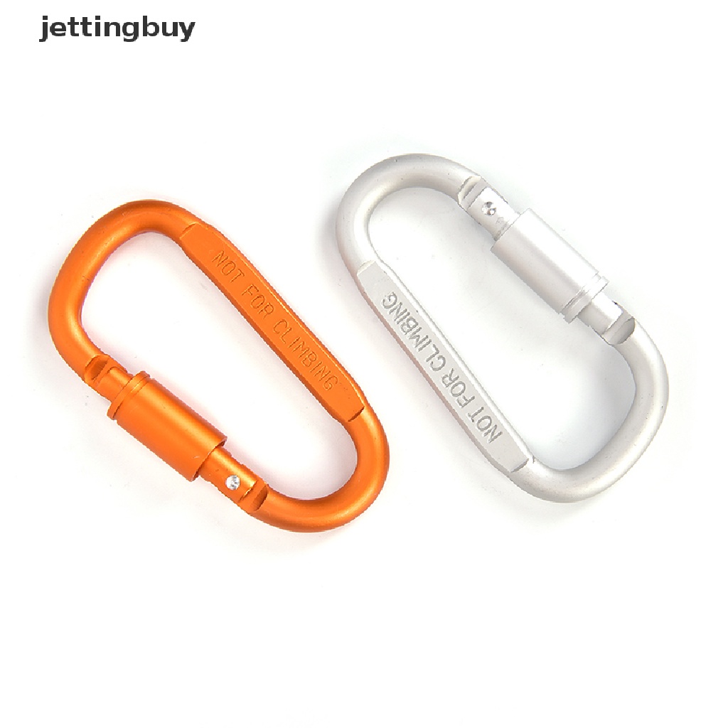Khóa carabiner Jetting QDD hình chữ D thích hợp nối dây leo núi thắt nút chất liệu nhôm hợp kim