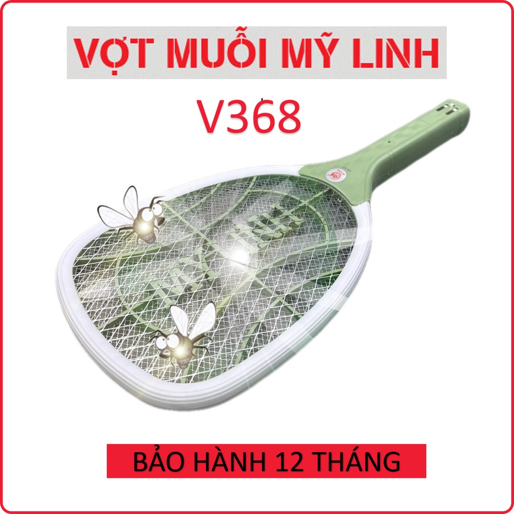 Vợt Bắt Muỗi Điện Tử Mỹ Linh Meilin v368 lưới 3 tầng Tiện Lợi (KHÔNG ĐÈN) [ MÀU NGẪU NHIÊN ]