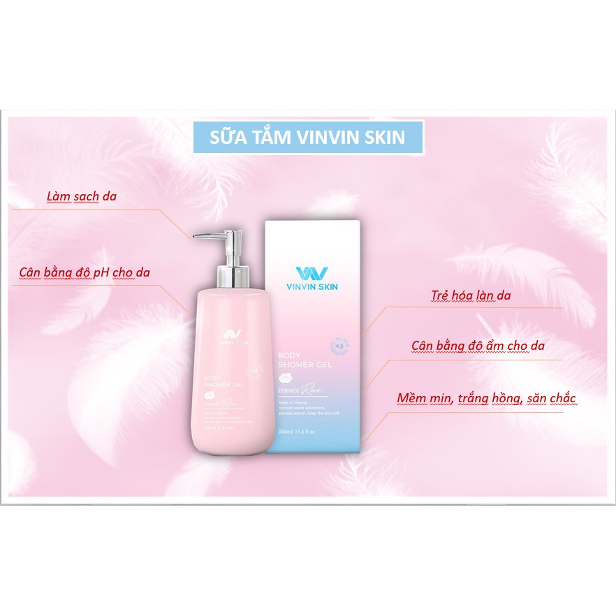 [CHÍNH HÃNG] CHIẾT XUẤT HOA HỒNG VINVIN SKIN TRẮNG HỒNG TỪ BÊN TRONG, NGĂN NGỪA