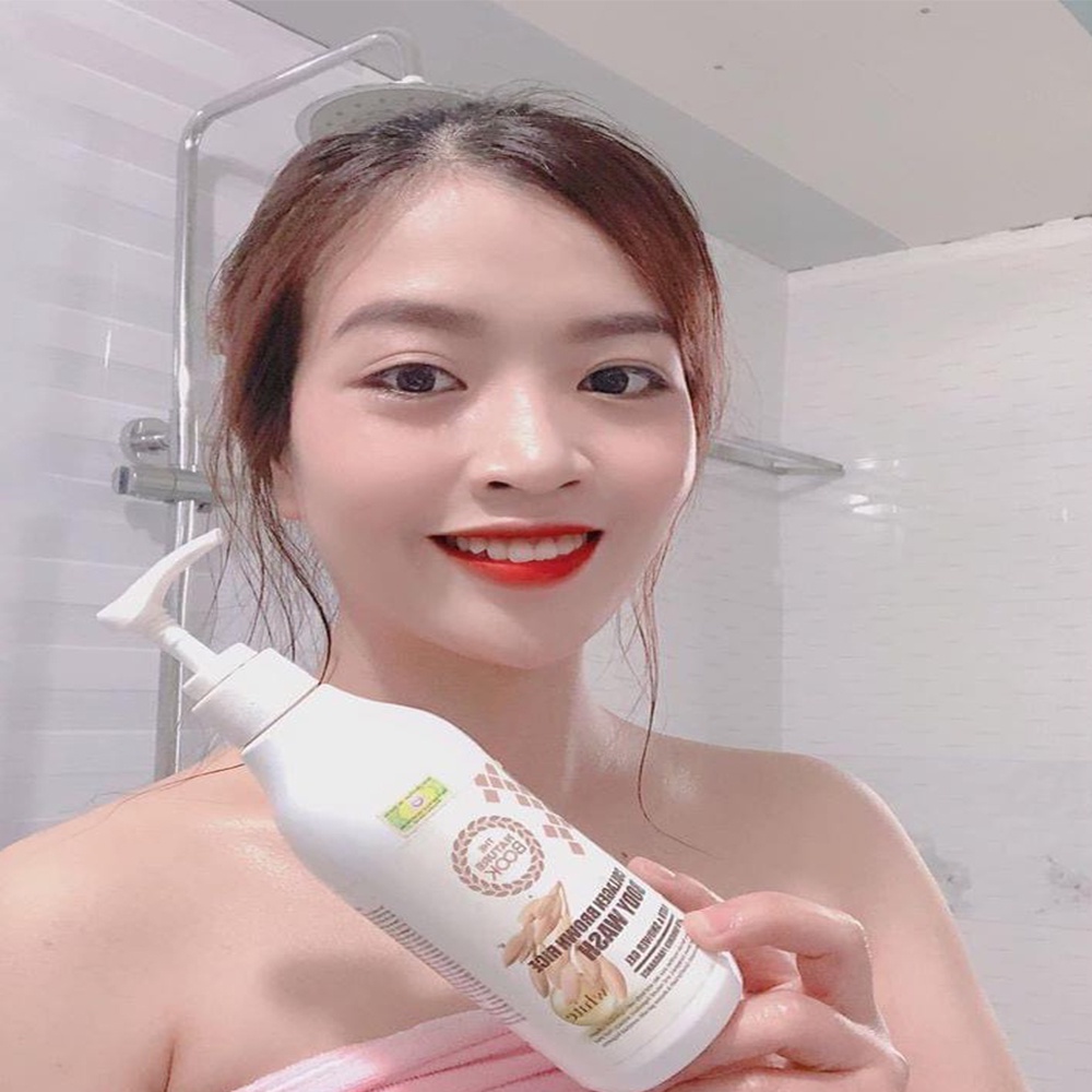 Sữa tắm làm trắng da,dưỡng da mềm mại chiết xuất collagen gạo lứt The Nature Book 300ml | BigBuy360 - bigbuy360.vn
