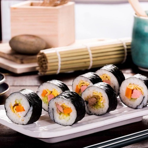 Mành cuốn kimbap, cơm cuộn sushi bằng tre cao cấp