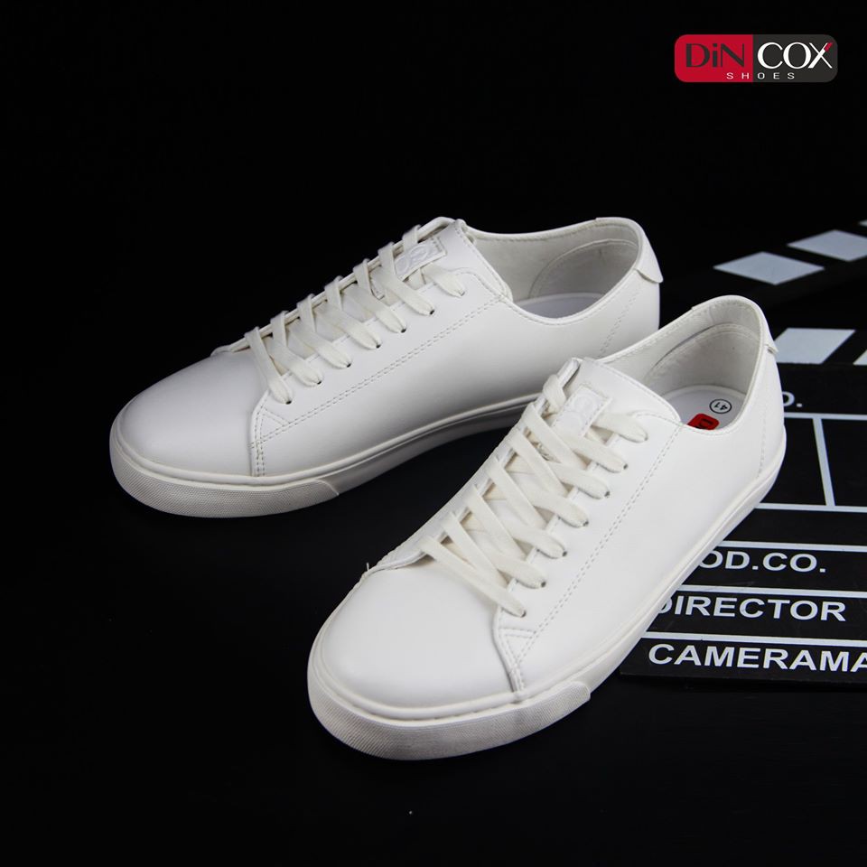 DINCOX Shoes Giày Cặp Nam Nữ D34 White/Black/ Blue