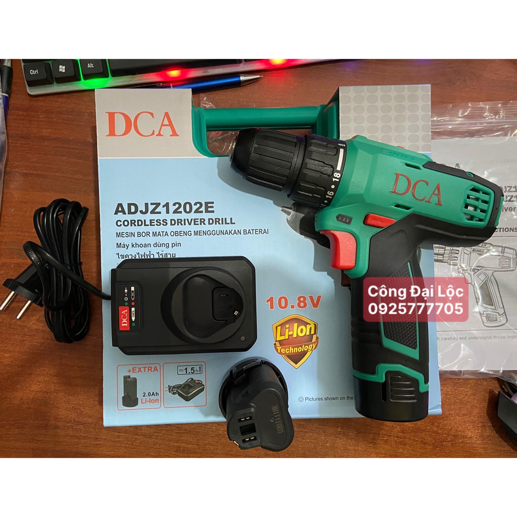 CDL- Bộ máy khoan bặn vít DCA dùng pin 10.8v ADJZ1202E