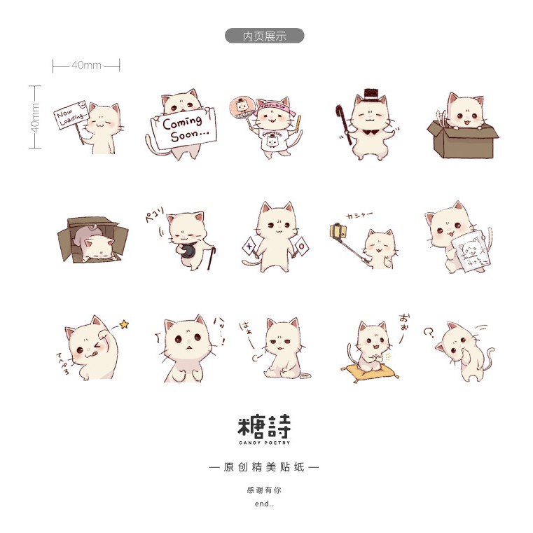 STICKER “THE LITTLE CAT - 45pcs/box