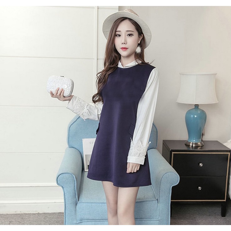 Váy Đầm tiểu thư phối tay cho nữ bánh bèo,Váy dự tiệc dễ thương phong cách ulzzang Da127