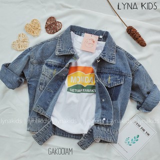 Áo Khoác Jean Bé Gái Cao Cấp GAK001AM | Lynakids