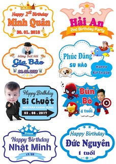 Bảng tên bé kèm chibi