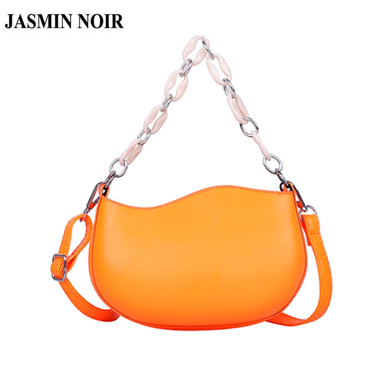 Túi Đeo JASMIN NOIR Chéo Da PU Phối Dây Xích Thời Trang Cho Nữ