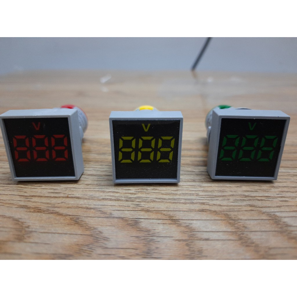 Đèn báo Vôn Ø22 Phi 22 đèn báo hiển thị điện áp Vôn kế