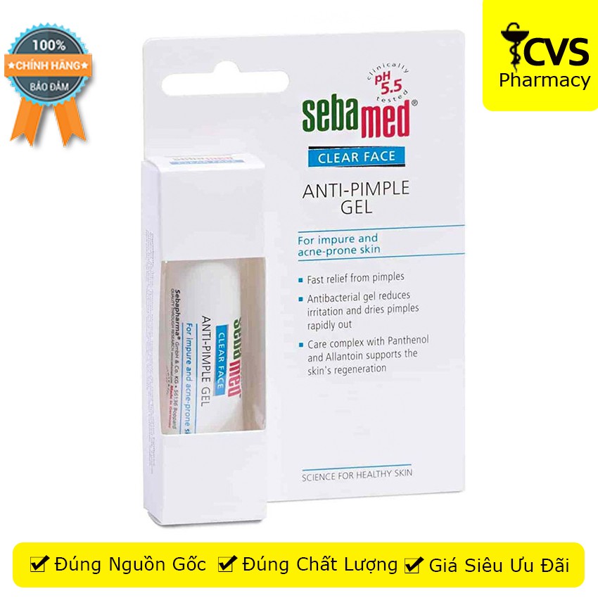 Gel Ngừa Mụn Sebamed pH5.5 - Giúp Kháng Khuẩn , Làm Dịu Da - cvspharmacy