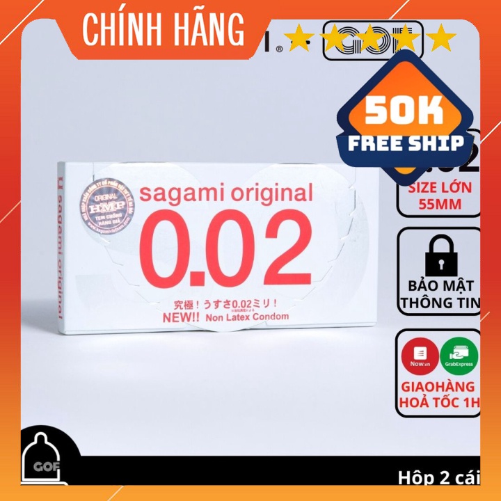 Bao cao su Sagami Original 002 size lớn - Bao cao su 002mm Nhật Bản Hộp 2 Cái bcs  – GoF Store