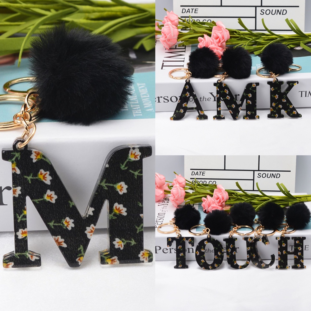 Móc Khóa Hình 26 Chữ Cái Từ A-Z Bằng Nhựa Resin Thời Trang Cho Nữ