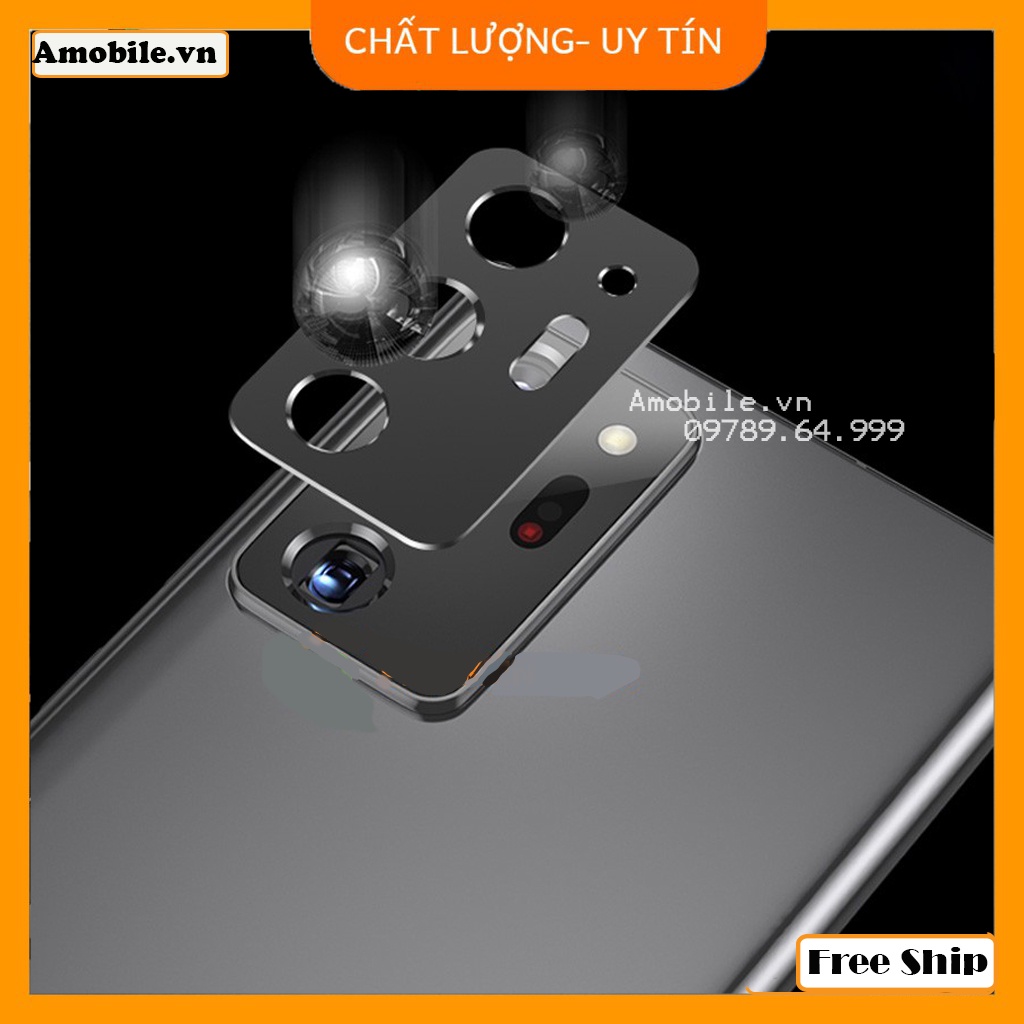 [Free Ship] Dán camera Samsung Galaxy Note 20 Ultra khung kim loại bảo vệ an toàn camera sau 3 màu đen, bạc, vàng hồng