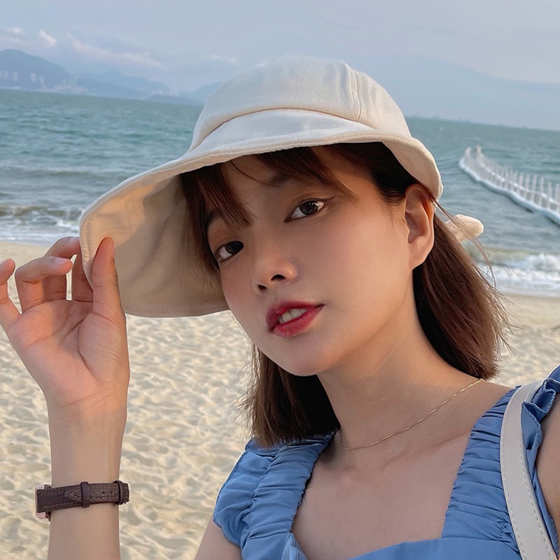 Mũ Tai Bèo Vành Rộng Chống Tia UV Có Thể Gấp Gọn Thời Trang Mùa Hè Tiện Dụng