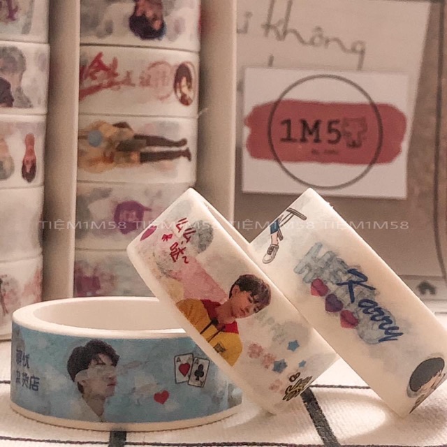 CÓ SẴN_WASHI TAPE THẦN TƯỢNG NHÓM TFBOYS, TIÊU CHIẾN, VƯƠNG NHẤT BÁC (có hình thật)