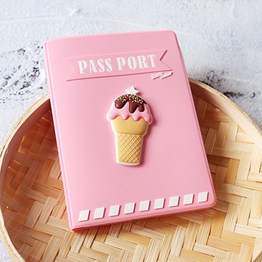 Bìa đựng hộ chiếu họa tiết hình cây kem dễ thương | BigBuy360 - bigbuy360.vn