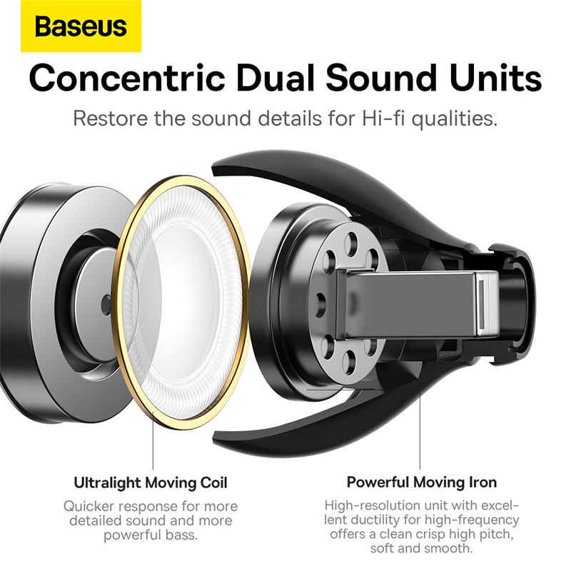 Tai Nghe Không Dây Bluetooth 5.3 Điều Khiển Cảm Ứng Giảm Tiếng Ồn Baseus Bowie EX TWS