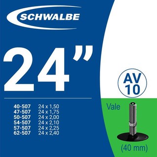 Ruột / Săm Xe Đạp SCHWALBE 24” AV10 Van Mỹ