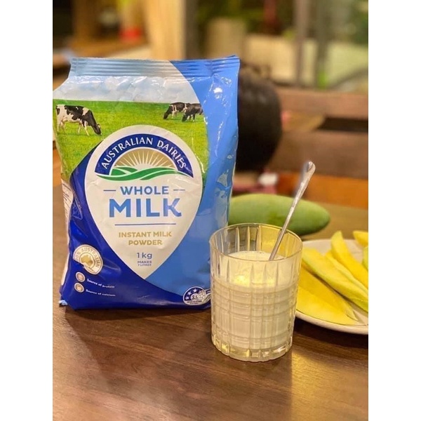 Sữa tươi dang bột Whole Milk Australia Dảiies 1kg của Úc - ALISA