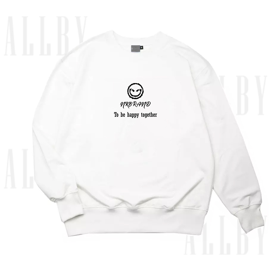 Áo nỉ sweater Unisex Allby NKB nam nữ in trước sau độc lạ