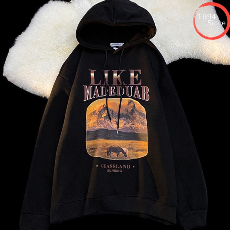 Áo Hoodie nam nữ unisex LiKe, Áo nỉ bông có mũ 2 lớp phom rộng phong cách hàn quốc ulzzang đủ màu | BigBuy360 - bigbuy360.vn