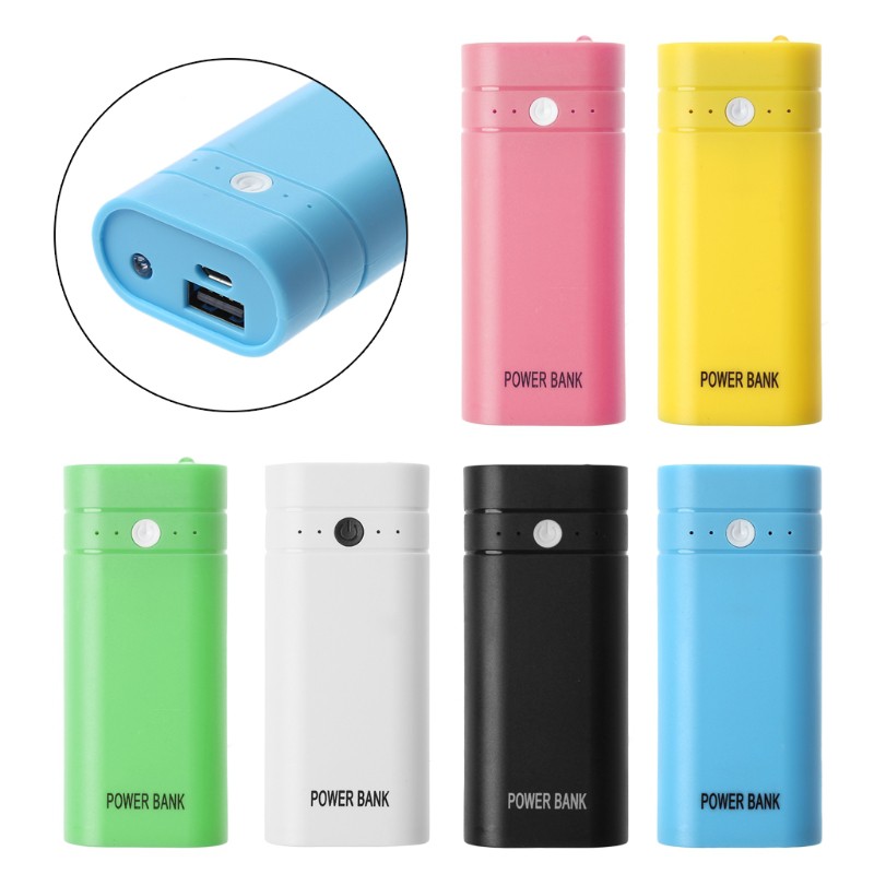 Hộp Sạc Dự Phòng 2 Cổng Usb Mini 18650