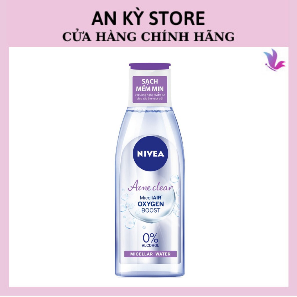 Nước Tẩy Trang Nivea Cho Da Mụn Acne Care Makeup Clear Micellar Water 200ml (tím) - 89271