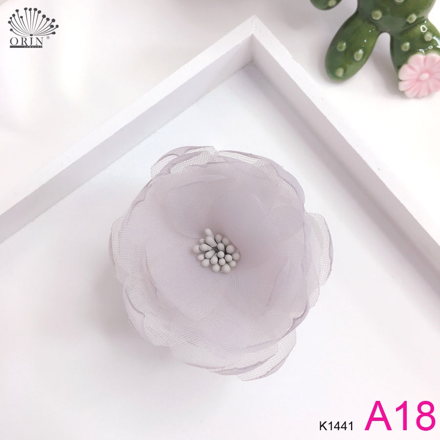 Kẹp tóc càng cua 5 răng trắng, kẹp hoa thời trang cao cấp Orin K1441