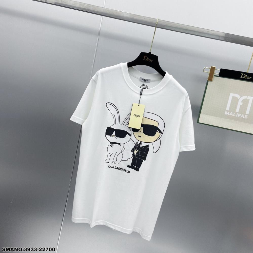 Áo Phông Nam FD In Hình Karl&amp;Thỏ Cực Chất - Áo Thun FS In Nhiệt Cao Cấp