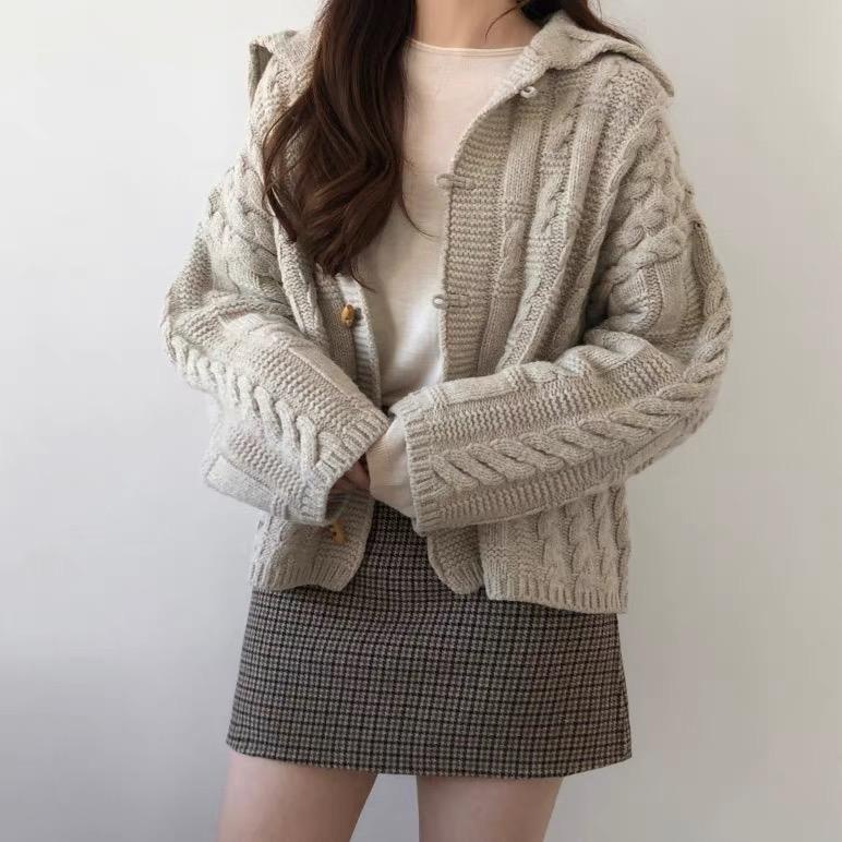 MS849 Áo khoác len cardigan cổ bẻ thủy thủ khuy cài