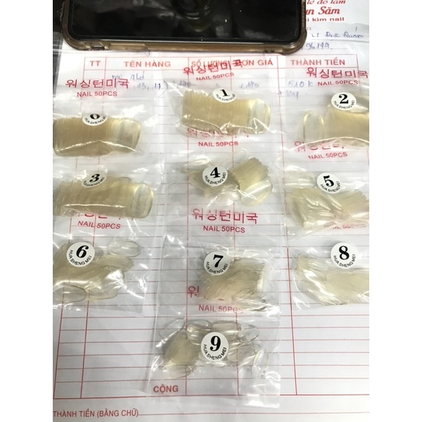 Móng lẻ size 0,1,2,3,4,5,6,7,8,9 làm nail có móng úp và nối chọn tại đây