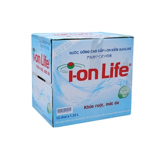 Thùng 12 chai nước i-on kiềm alkaline i-on life 1.25l - ảnh sản phẩm 1