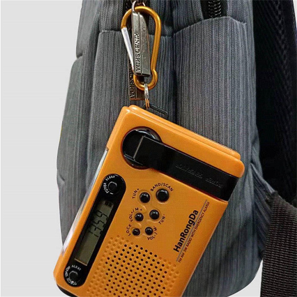 Đài Phát Thanh Quay Tay Có Đèn LED Và Cổng Sạc USB Tiện Dụng