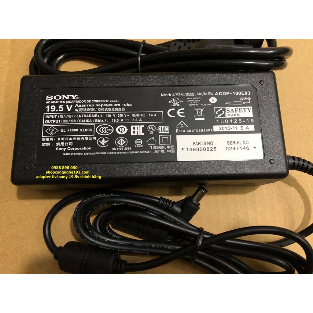 ADAPTER- NGUỒN TIVI SONY 19.5V 5.2A CHÍNH HÃNG shopphukien192