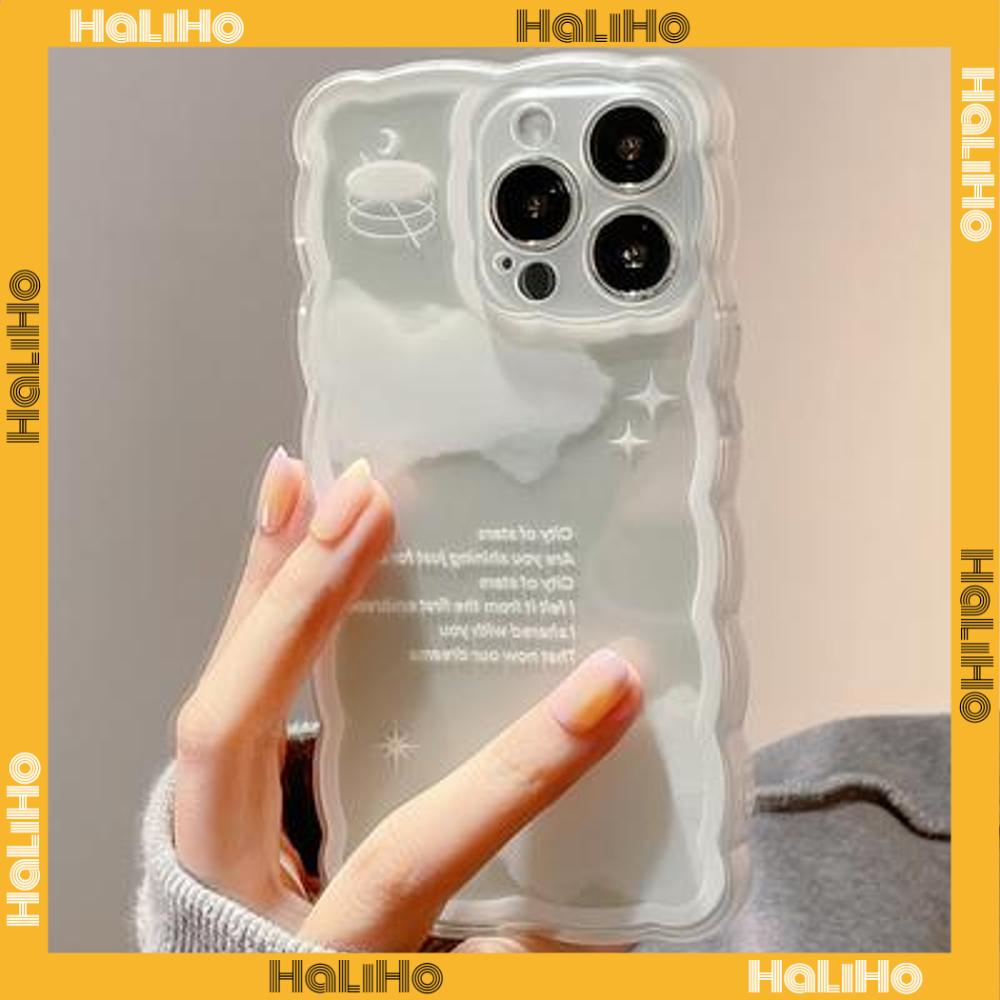 iPhone Case Silicone Soft Case Clear Case Wave Airbag Shockproof Camera Cover Protection White Cloud Compatible For iPhone 11 iPhone 13 Pro Max iPhone 12 Pro Max iPhone 7 Plus xr