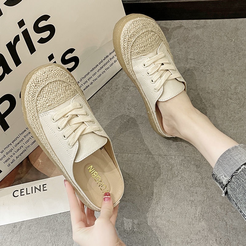 Giày Sục Vải Canvas Đế Mềm Thời Trang Mùa Hè Cho Nữ Size 35 -40 3 Kiểu