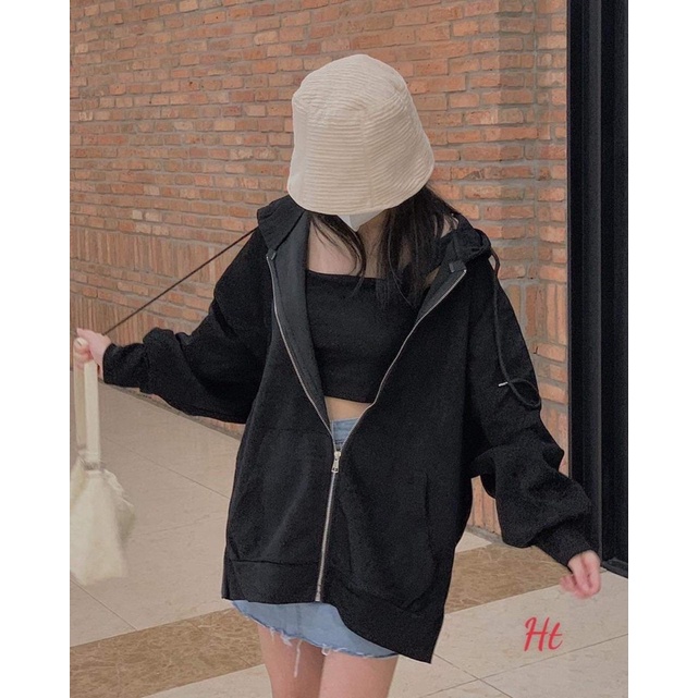 Áo khoá nỉ cotton JIL SANDER HT12