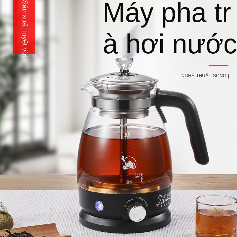 Máy pha trà hoàn toàn tự động, bếp nấu bằng hơi nước, ấm gia dụng loại nhỏ, bộ bình giữ nhiệt thủy tinh dày tích hợp