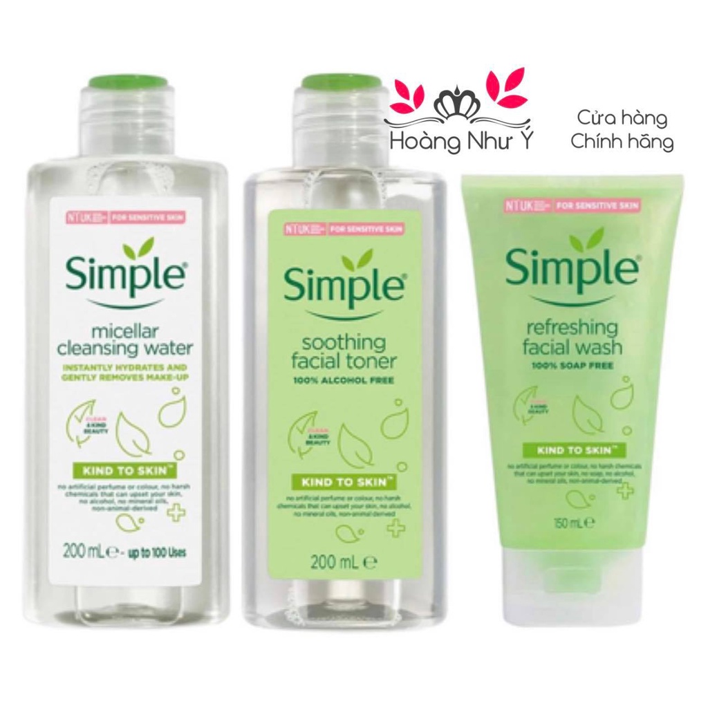 Bộ Dưỡng Da Nhạy Cảm Simple