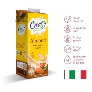 Sữa hạt hạnh nhân nhập khẩu almond milk orasi 1l